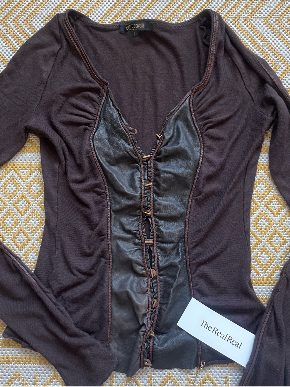 Roberto Cavalli vintage leather top